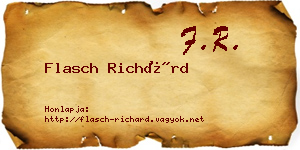 Flasch Richárd névjegykártya